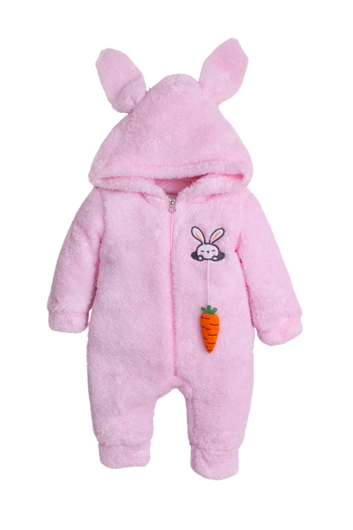 sevimli tavşan Unisex Fermuarlı Kışlık Bebek Uyku Tulumu bebek Tulumu bebek Kostümü